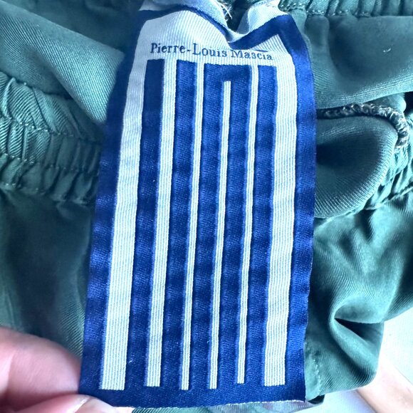 Pierre Louis Mascia Green Floral Silk Trousers M - Picture 4 of 4